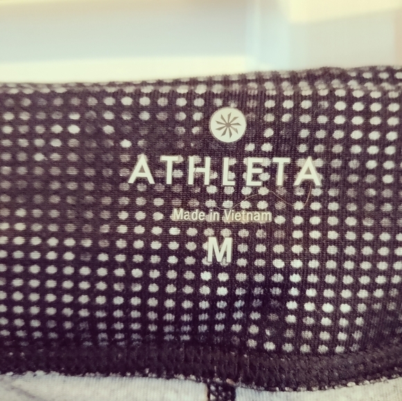 Athleta athletic cropped leggings size medium black and gray - Picture 3 of 8